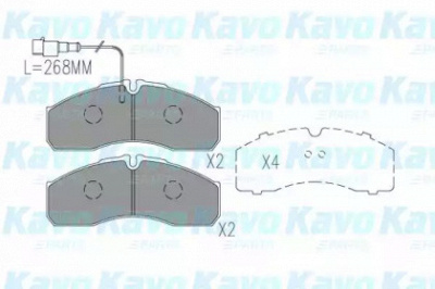 KAVO PARTS bp6625 -  Комплект тормозных колодок, дисковый тормоз